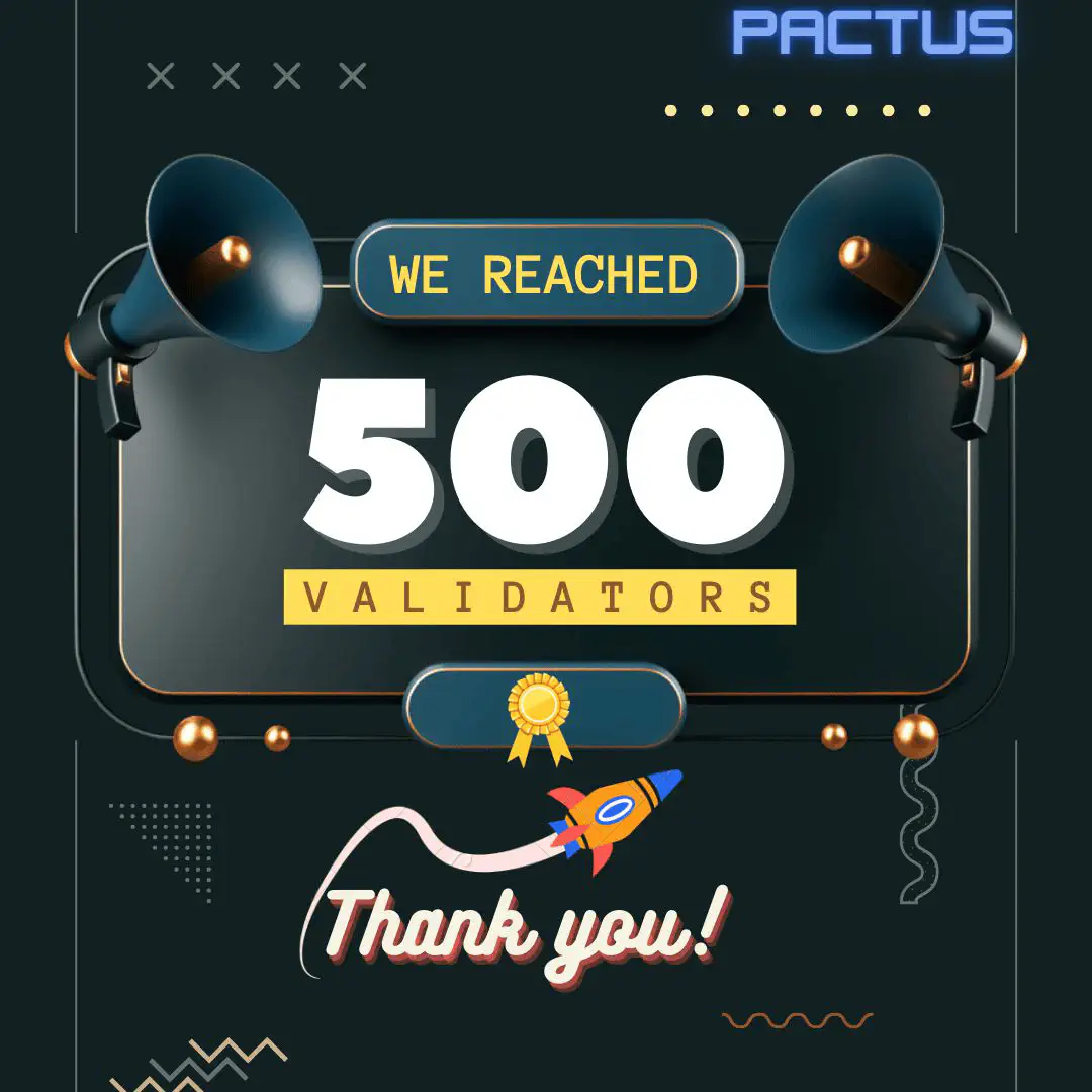 500 validators joined Testnet