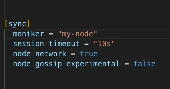 Node gossip in config file